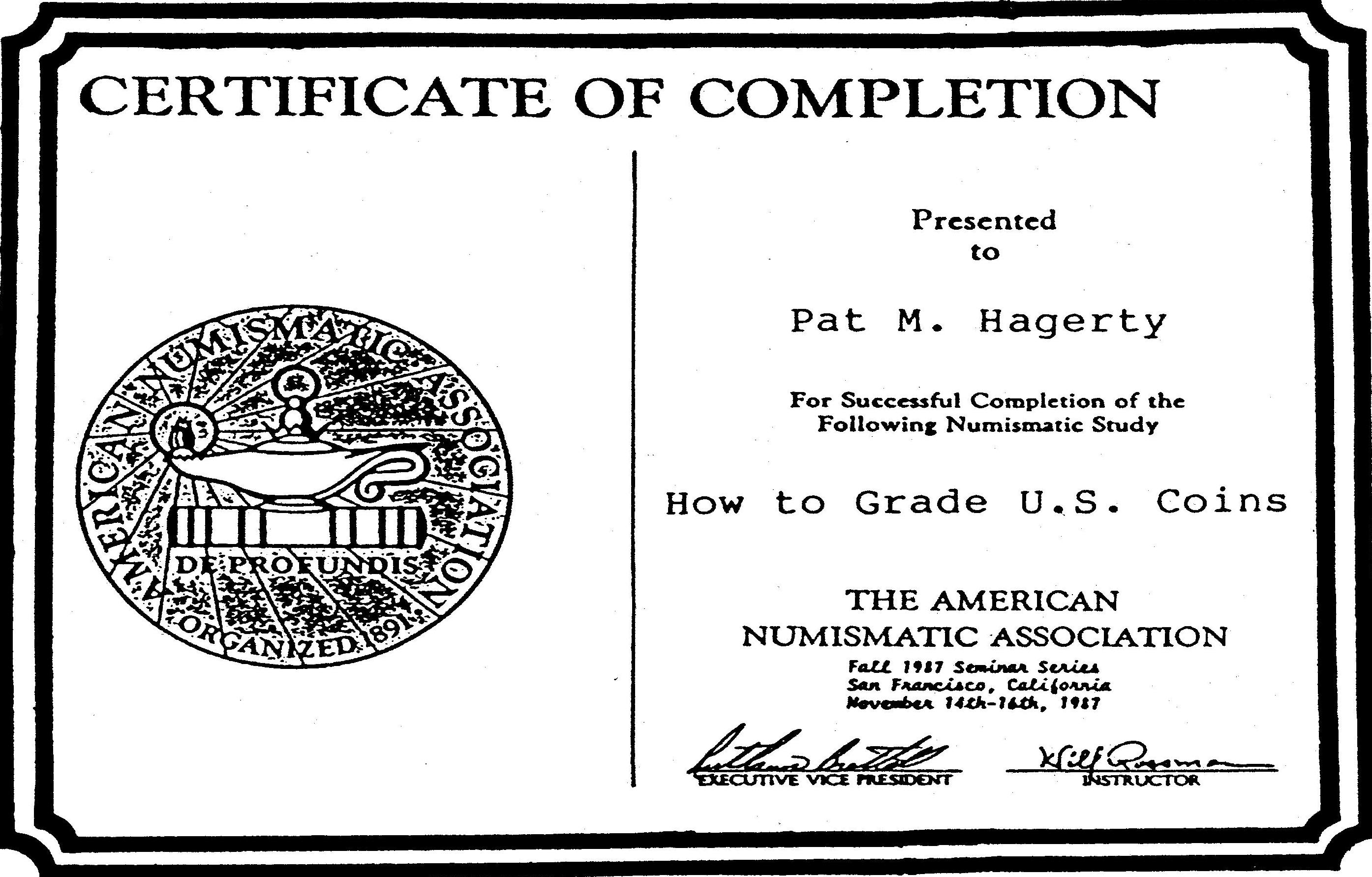 Certificate of Completion